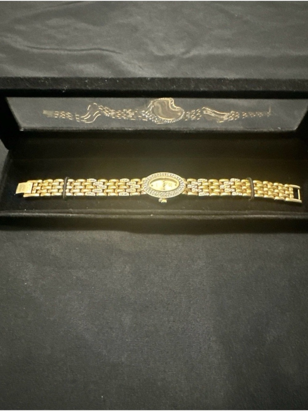 Gold-Tone Women's Bracelet Watch with Oval Face